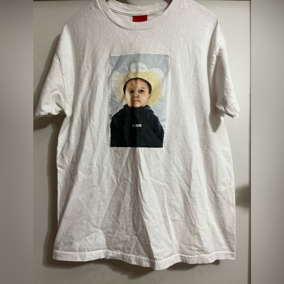 FULL SEND white Tshirt Cowboy Sz L - Picture 3 of 6